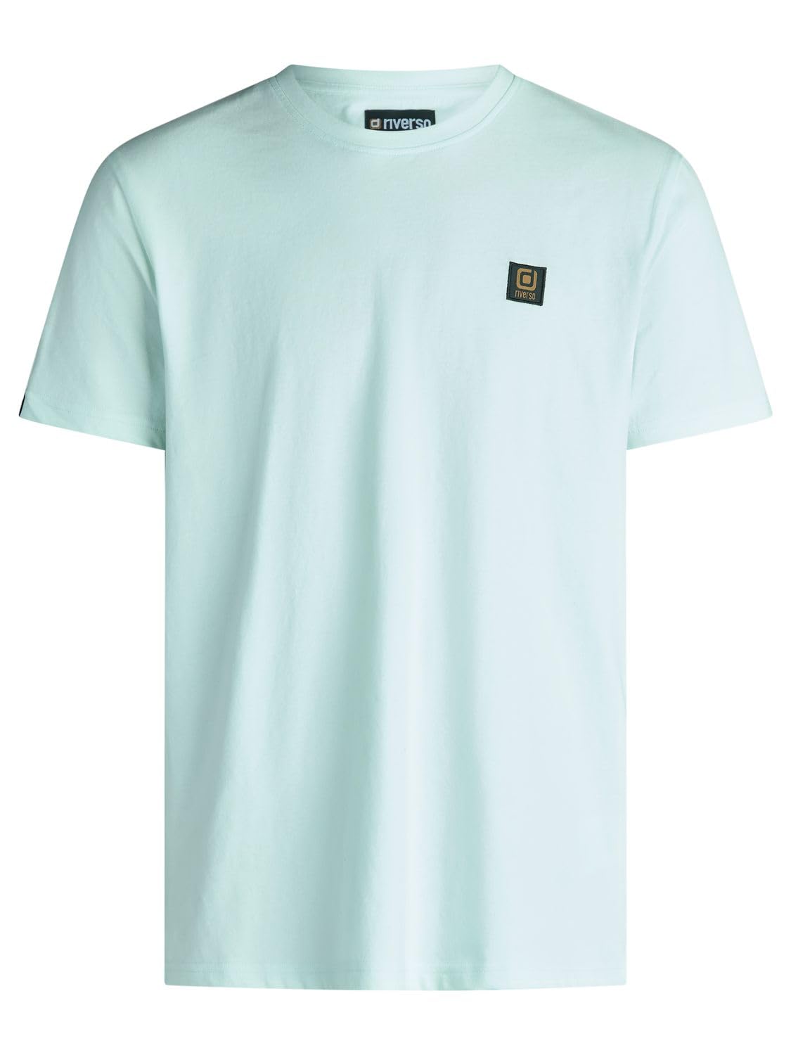 riverso RIVGino 3-częściowy zestaw męskich t-shirtów letnich, regularny krój, okrągły dekolt, krótkie rękawy z logo, kolor czarny, biały, pomarańczowy, szary, niebieski, żółty, zielony, rozmiary S, M