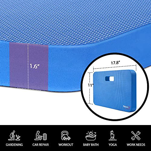 Netany Extra Thick Kneeling Pad For Gardening, Comfortable Knee Pad Cushion, Extra Large Foam Kneeler Mat For Gardening, Baby Bath, Work, Exercise & Yoga, Mechanic, 17.8 X 11 X 1.5 In, Blue #TOP1