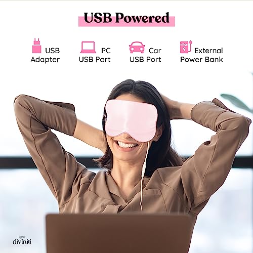 Heated Eye Mask For Dry Eyes - Stye Eye Treatment Dry Eye Mask For Dry Eyes Warm Compress For Eyes, Relieve Blepharitis, Pink Eye, Eye Hot Compress For Eye Dry Eye Therapy Mask Steam Eye Mask Diviniti #TOP2
