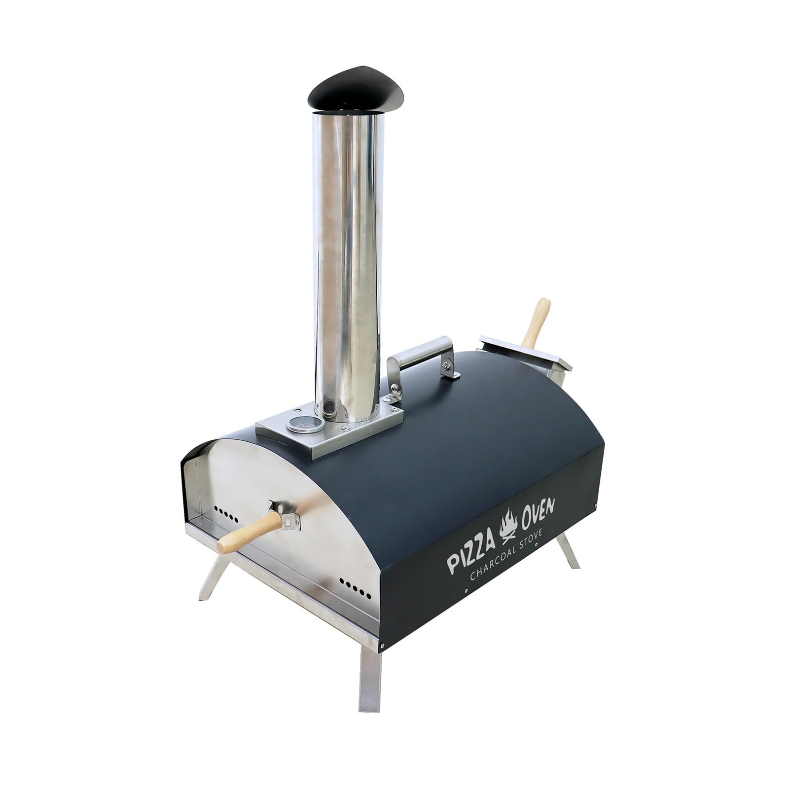 Pizzaofen mit Holzpellet – tragbarer 12-Zoll-Pizzaofen for den Außenbereich, Pizzamaker for den Holz- und Steinofen, Pizzaofengrill for die Arbeitsplatte, Pizzakocher for die Außenküche