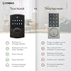 Cerradura electrónica de puerta con teclado táctil Brinks sin llave - Pestillo con teclado retroiluminado y seguridad avanzada, códigos de usuario personalizados, auto-bloqueo, para puerta principal, hogar u oficina, bronce toscano 6