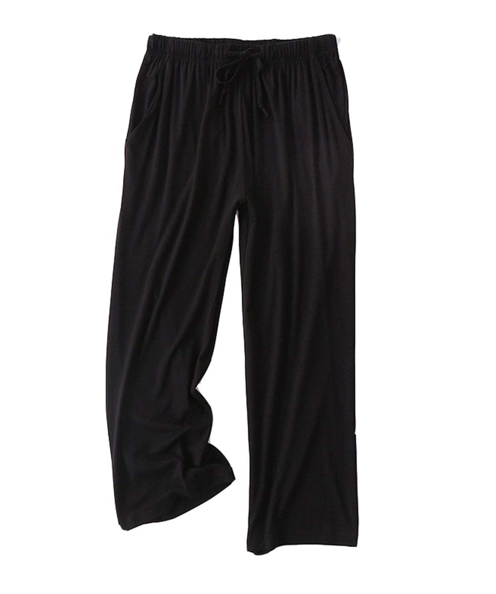 DSJJ Women Pyjama Bottoms Modal Cotton Casual Cropped Trousers 3/4 Lounge Pants with Pockets