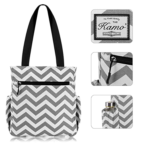 Image of KAMO Floral Tote Bag - Waterproof Lightweight Handbags Travel Shoulder Bag for Hiking Yoga Gym Swimming Travel Beach