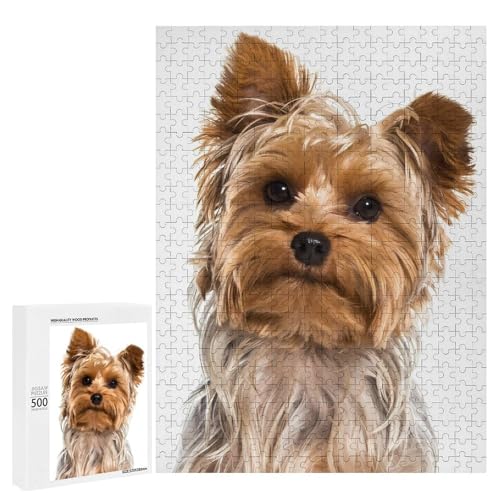 ヨークシャーテリア 木製ジグソーパズル DIY ジグソーパズル 知育玩具 子供/大人向け 親子ゲーム 贈り物 壁飾り 500 PCS