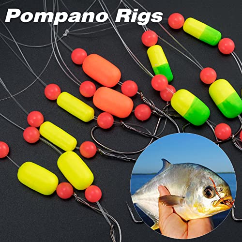 Flotteurs à pompons Dr.Fish vert jaune pour vos sorties pêche en mer