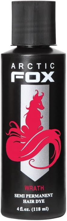 ARCTIC FOX Vegan and Cruelty-Free Semi-Permanent Hair Color Dye (4 Fl Oz, WRATH)