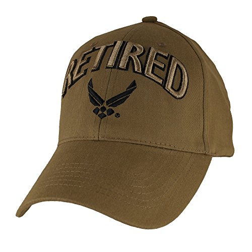 Eagle Crest U.s. Air Force Retired Baseball Hat, Coyote Brown #TOP20