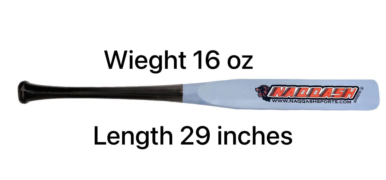 Flat Half Paddle 29 Inch Baseball & Softball Schläger aus Ahornholz 425 g