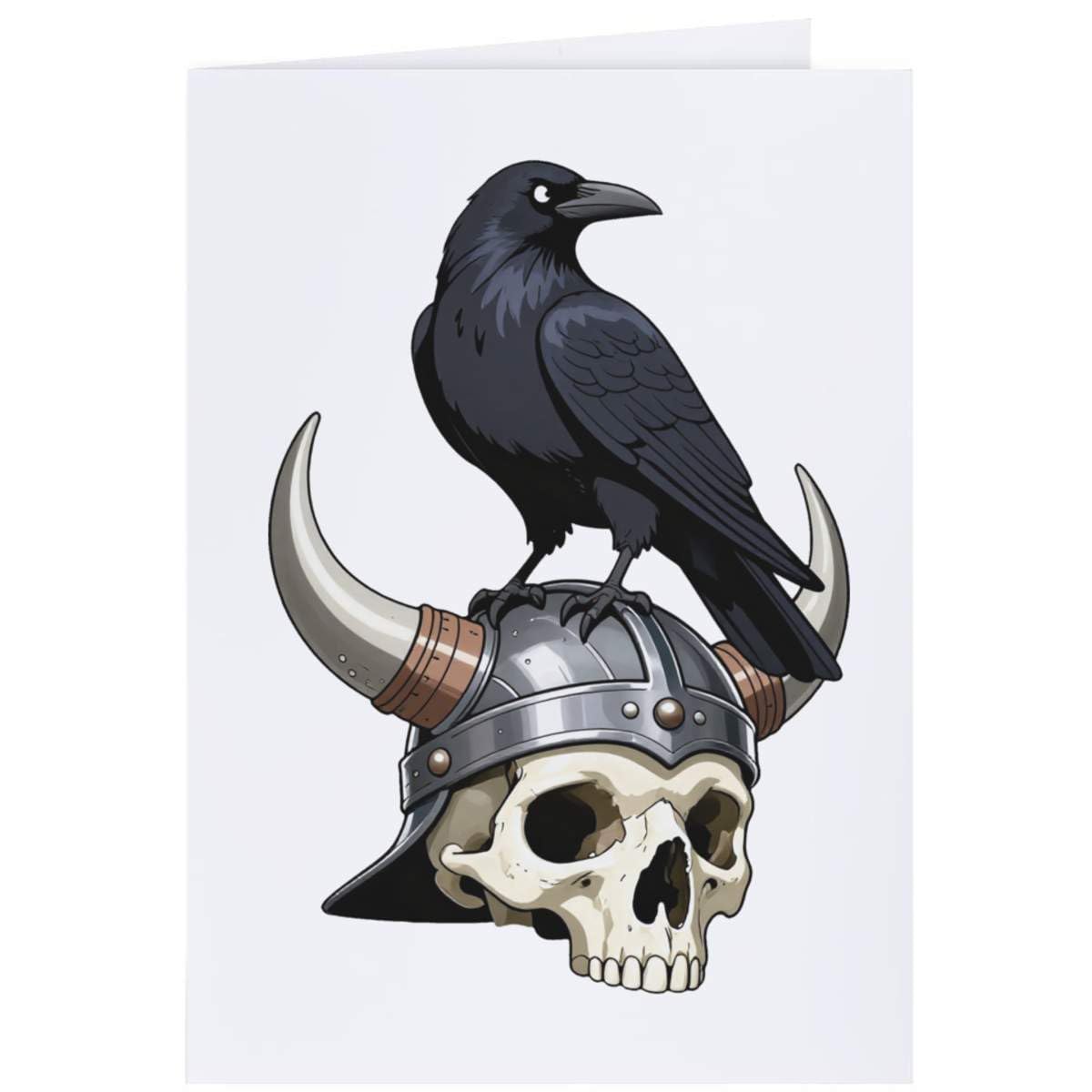 Azeeda 4 x 'Raven on Viking Skull' Gift Tags (GI00131884)