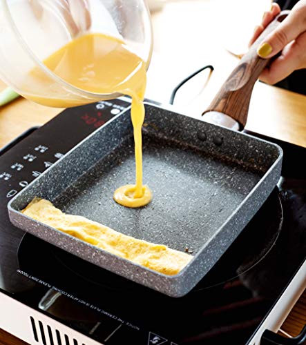 Viereckpfanne Zaigon Tamagoyaki Pfanne 18×15 cm mit Antihaftbeschichtung