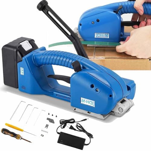 Semi-Automatic Electric Strapping Machine - 3000mAh Battery-Powered Banding Tool for Box and Pallet Packaging - Portable Handheld Automatic Strapping Device