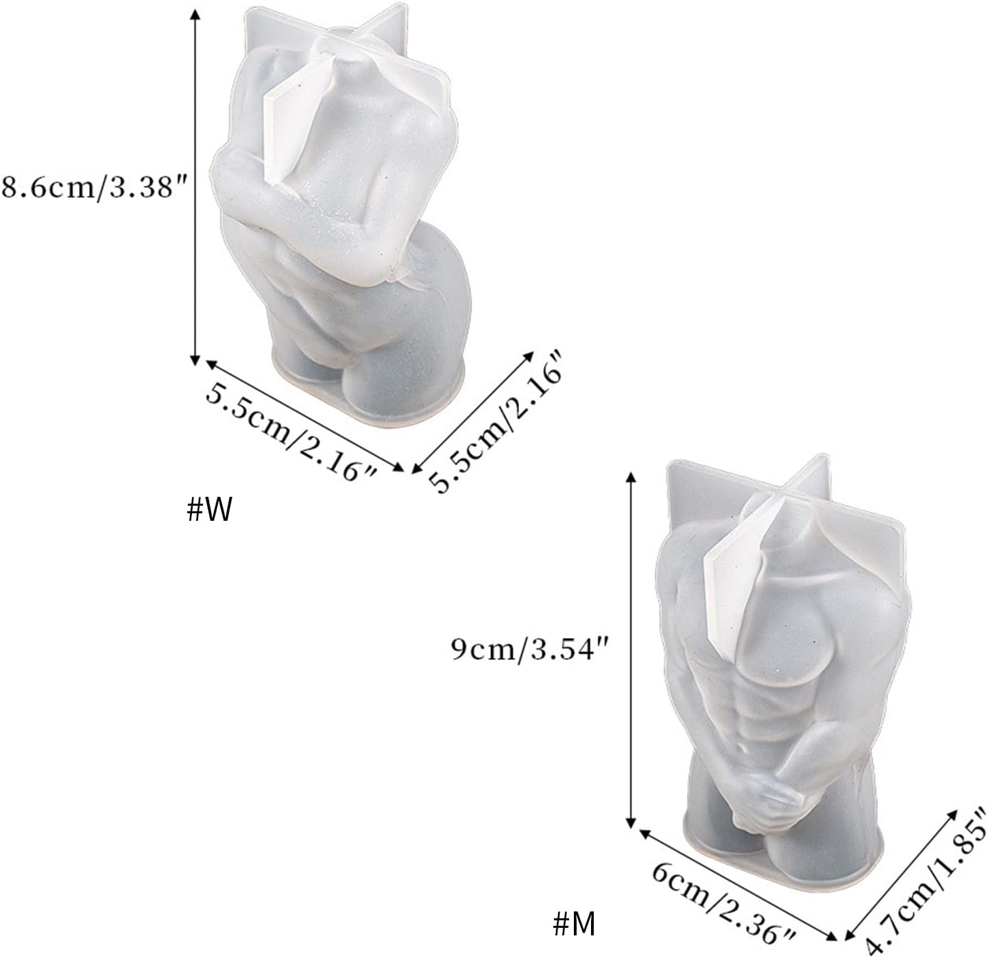 3D European Human Body Statue Decor Candle Silicone Mold Epoxy Resin Ornaments Making Soap Melt Home Decorations