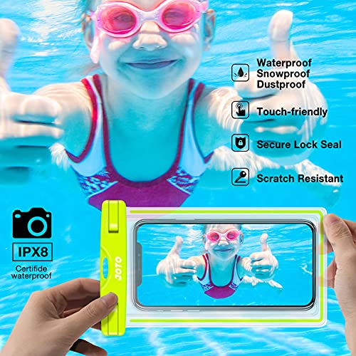 Image of Universal Waterproof Case, JOTO Cellphone Dry Bag for iPhone Xs Max XR Xs X 8 7 6S Plus, Samsung Galaxy S9 S8 Plus /S6 /Note 8 6 5 4, Pixel 3 XL /3 HTC LG Sony Nokia Motorola up to 6.0 inch diagonal (Green)