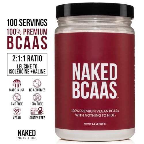 NAKED BCAAs Amino Acids Powder - 100 Servings - Vegan Unflavored Branched Chain Amino Acids 500 grams | 100% Pure 2:1:1 Formula - Instantized All Natural BCAA Powder Supplement to Boost Muscle Growth (Unflavored) - Image 3