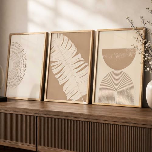 Image of kotart Boho Art Home Decoration Painting | Paintings With Frame For Living Room Bed Room Hotel Wall Decor Digital Reprint Set of 3 (19X25 inch)