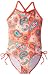 Kanu Surf Big Girls' Secret Garden One Piece Swimsuit, Coral, 10