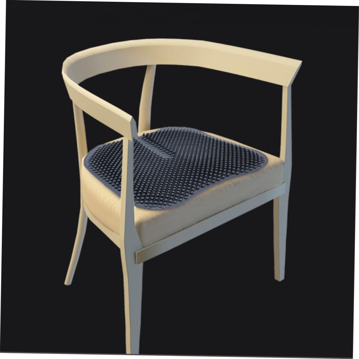Cabilock Cojín para Aliviar Fatiga de Silicona de Masaje Transpirable Negro, Cómodo y Práctico para Asiento de Coche en Conductor y Pasajero