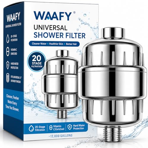 Image of 20 Stage Shower Head Filter for Bathroom Hard Water Softner SF-20 Pro | Water Softener | Hard Water Filter Tap, Reduces hair fall, Protects Skin | Remove Chlorine and Harmful Chemicals D1