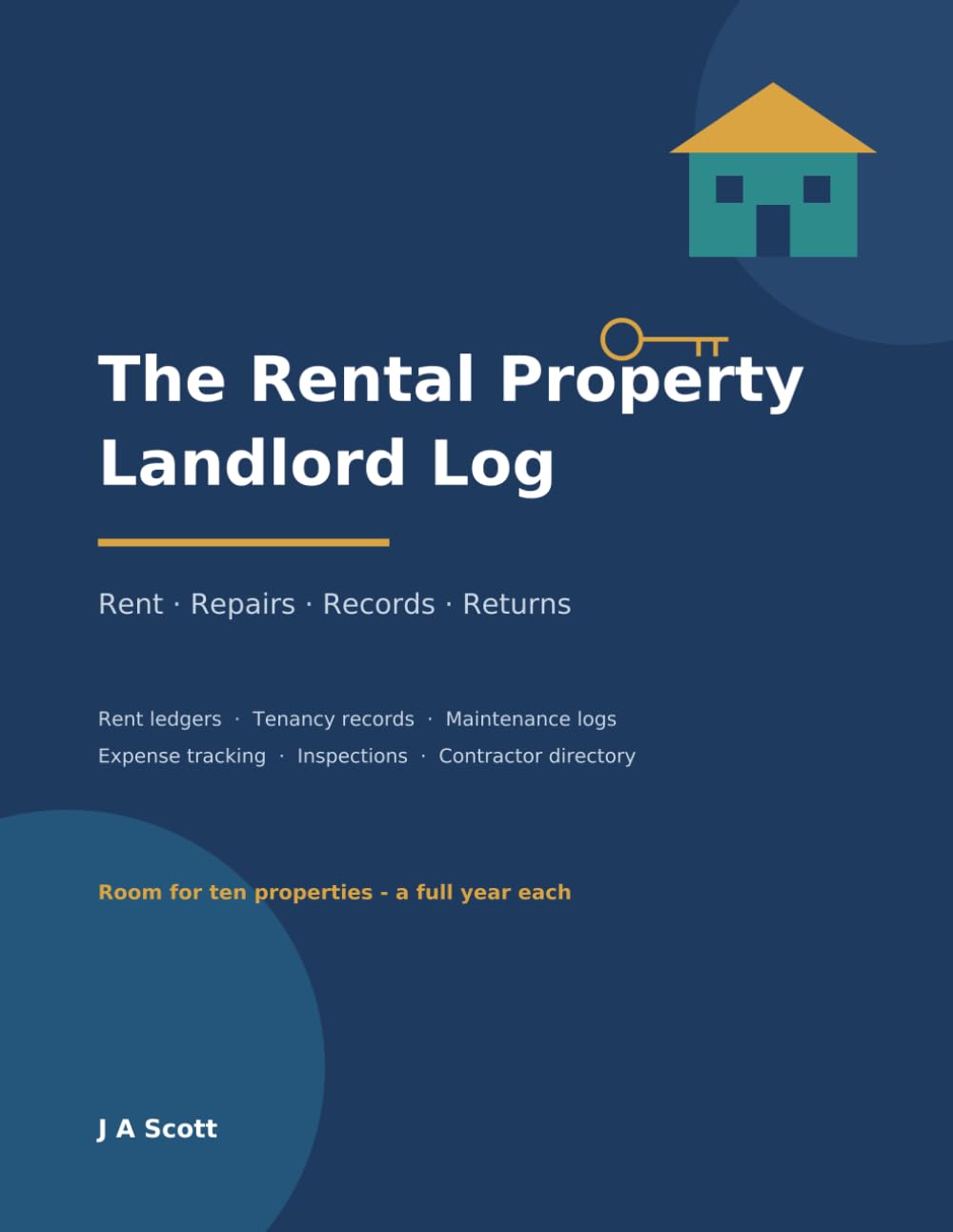 The Rental Property Landlord Log: Rental Income and Expense Tracker with Rent Ledgers, Tenancy Records, Maintenance Logs and Inspection Sheets — Room for Ten Properties