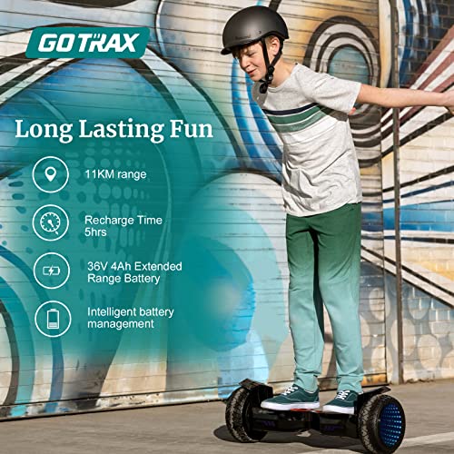 GOTRAX E5 Hoverboard with Music Speaker, LED 8.5 inch Off Road Wheels