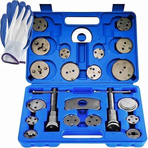 BTSHUB 24pcs Disc Brake Caliper Wind Back Tool Kit Professional Front and Rear Brake Piston Compression Tool Cover