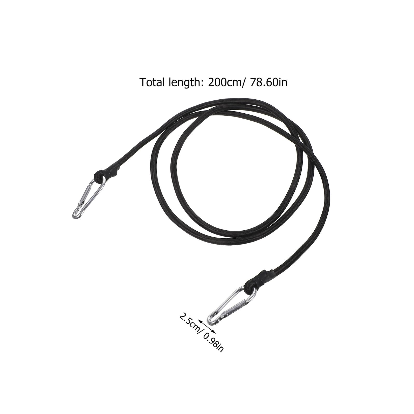 Lot de 4 Sangles Élastiques d’Arrimage pour Motos Tout Usage 2 Mètres – Sangles à Bagages avec Crochets Antidérapants en Caoutchouc Résistant – Multi-Usages pour Porte-Vélos