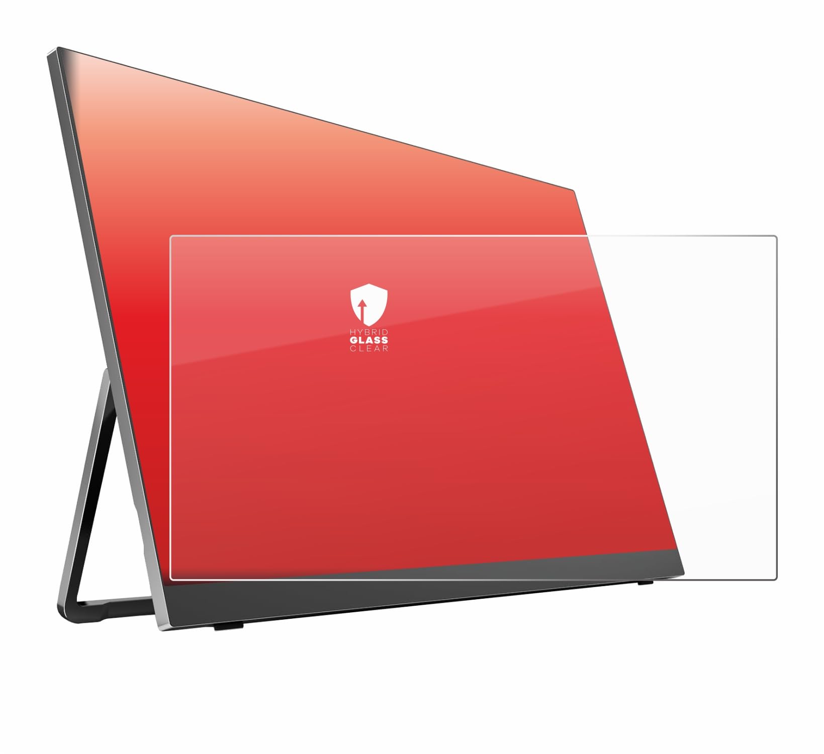 upscreen Pellicola Vetro per Yodoit PTM18 18.5" | , Chiara Protezione Schermo Made in Germany, 9H Durezza Hybrid Glass Antigraffio Trasparente