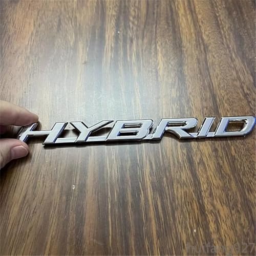 Image of 1x Metal Hybrid Emblem Fits for 19-23 Rear Door Left Hand Badge Decals (Silver)