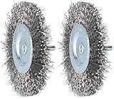 KS TOOLS Scheibenbürste, Ã˜ 100 mm mit 6 mm Aufnahme (Packung mit 2)