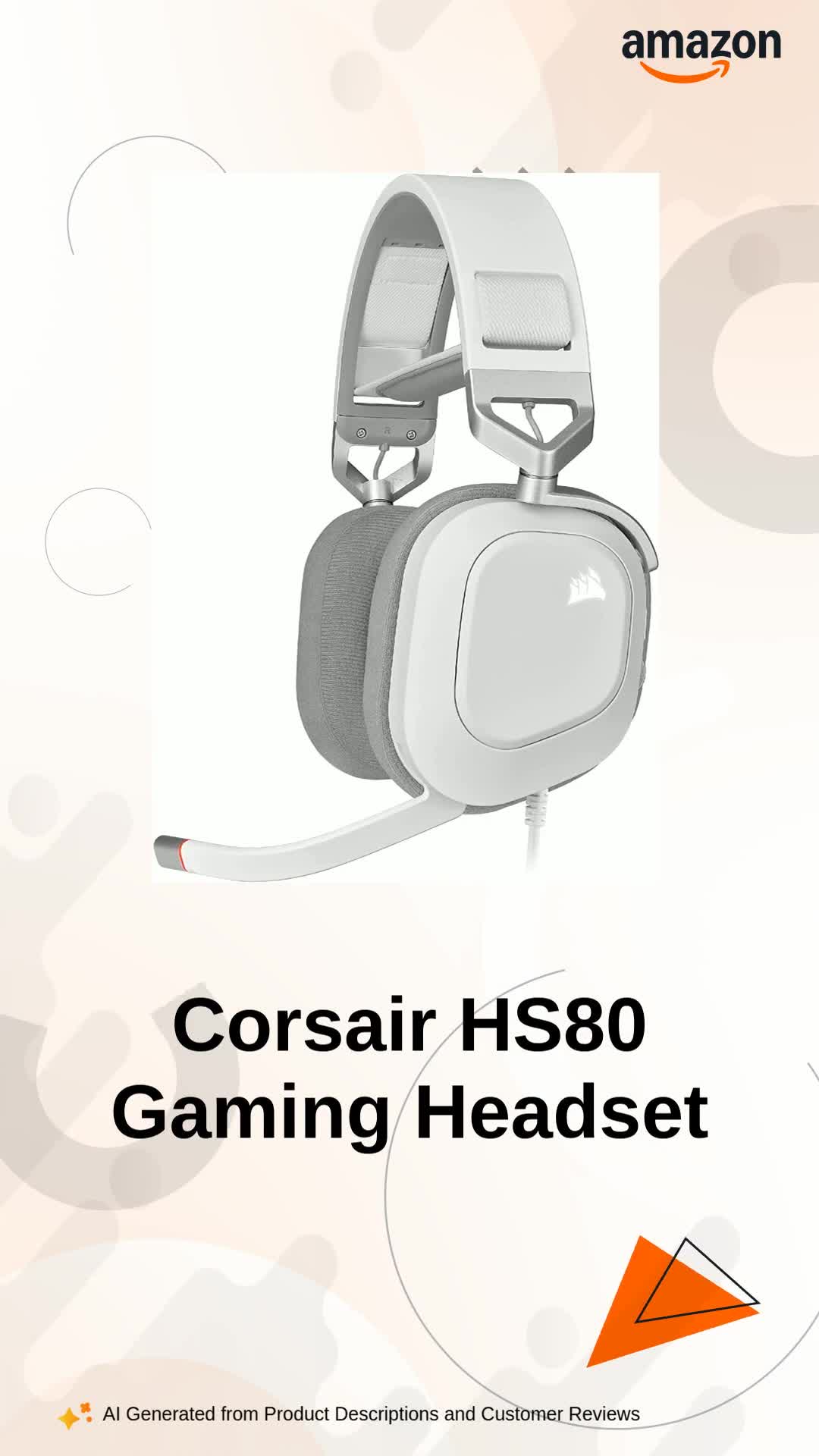 Corsair HS80 RGB USB Premium Gaming Headset with Dolby Audio 7.1