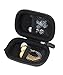 WGear Designed Protective Case for Hearing Aid, Hearing Amplifier, Personal Sound Amplifier, Hearing Device, Listening Device, Strong Mini Case with Mesh pocket, Universal design (Ballistic Black)