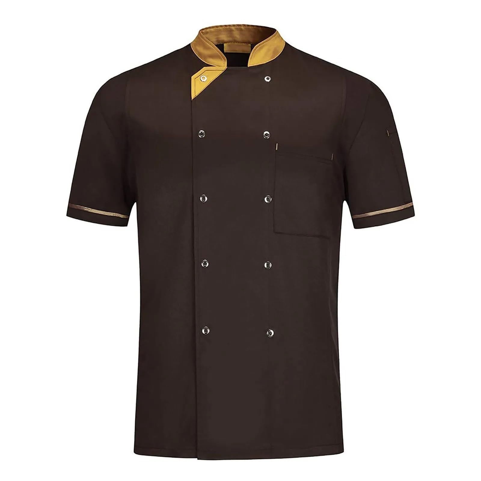 Uniforme De Chef Ropa de Cocina, Chaqueta de Chef Unisex, Camisas de Cocina de Verano, Uniformes de Camarero for hoteles, restaurantes, panaderías, Catering, Ropa de Trabajo for hoteles.