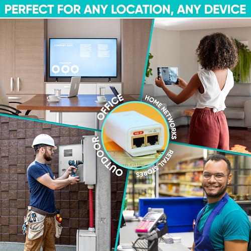 Ubiquiti U-POE V2, U-POE-af Instant 802.3 af 48V 15W Power POE Injector with TOMAN V2 UK Adapter plug (colours may vary) (New) - Image 6