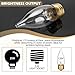 Verplexter Incandescent Flame Tip Light Bulbs, 25W CA10 Clear Glass E26 Base 2700K Warm White Dimmable 175 Lumens 12-Pack