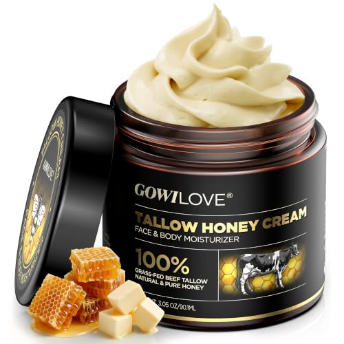 12Hr Moisture Lock Beef Tallow for Skin Care, Instant Redness Eraser Tallow and Honey Balm