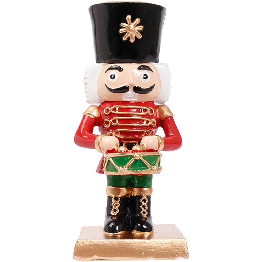 Fituenly Red Nutcrackers Soldier Candle Holder Christmas Nutcrackers Figure Candlestick,Table Centerpieces Christmas Decorations