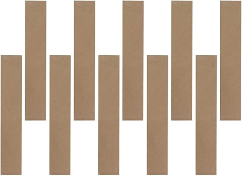 Zerodeko 100 piezas de papel kraft de cera para palillos con mangas planas de papel kraft para palillos de papel