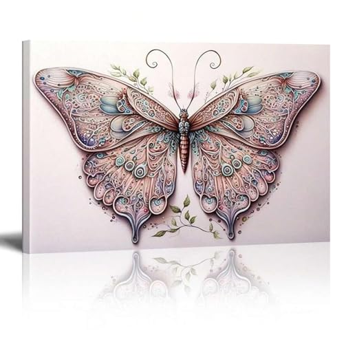 Toile papillon aquarelle 30x45cm pour raviver un mur vide sans percer de grands trous