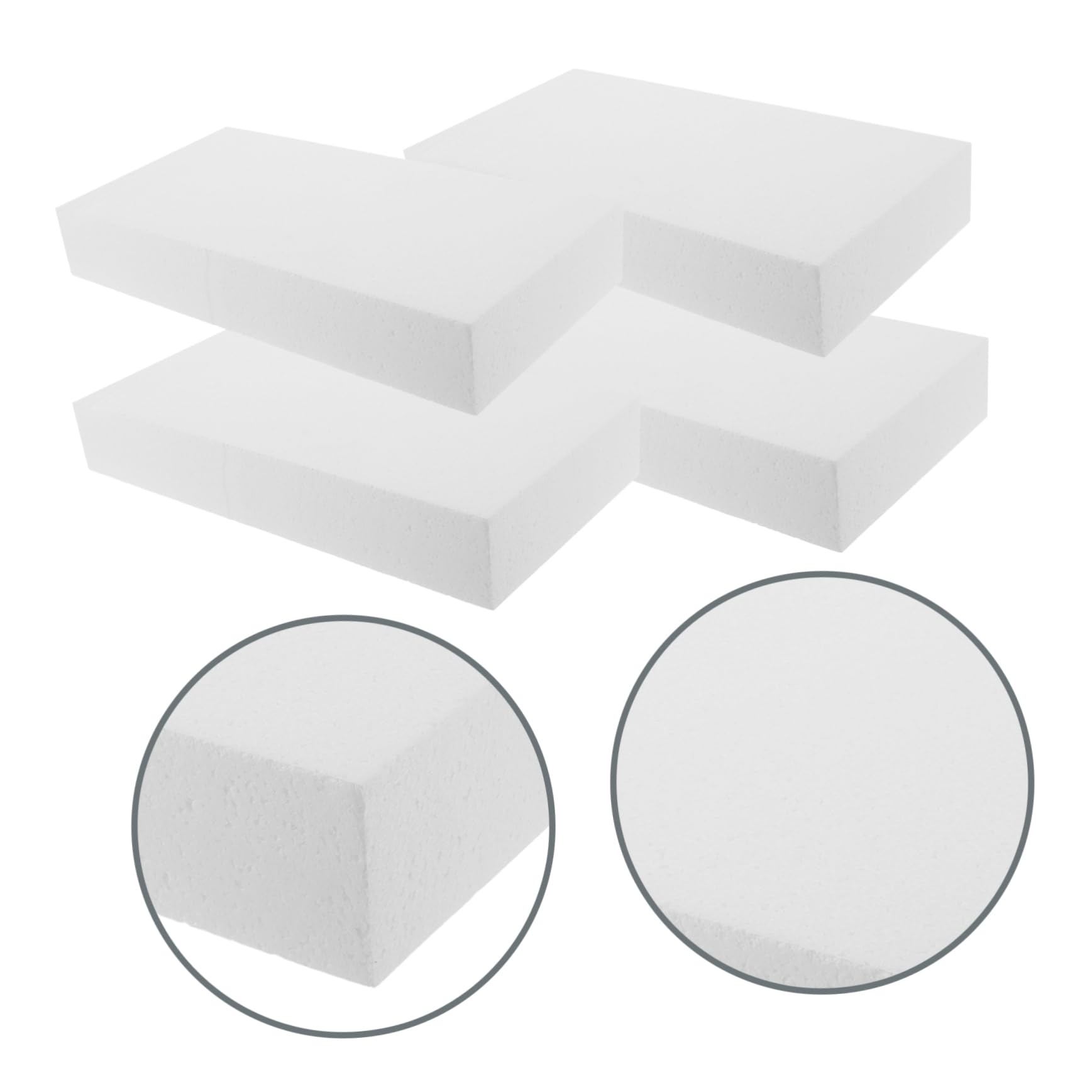 SHINEOFI Tableros De Poliestireno De 30 x 15 x 5 Cm Bloques De Espuma Para Arte Flores y Embalaje 6 Unidades