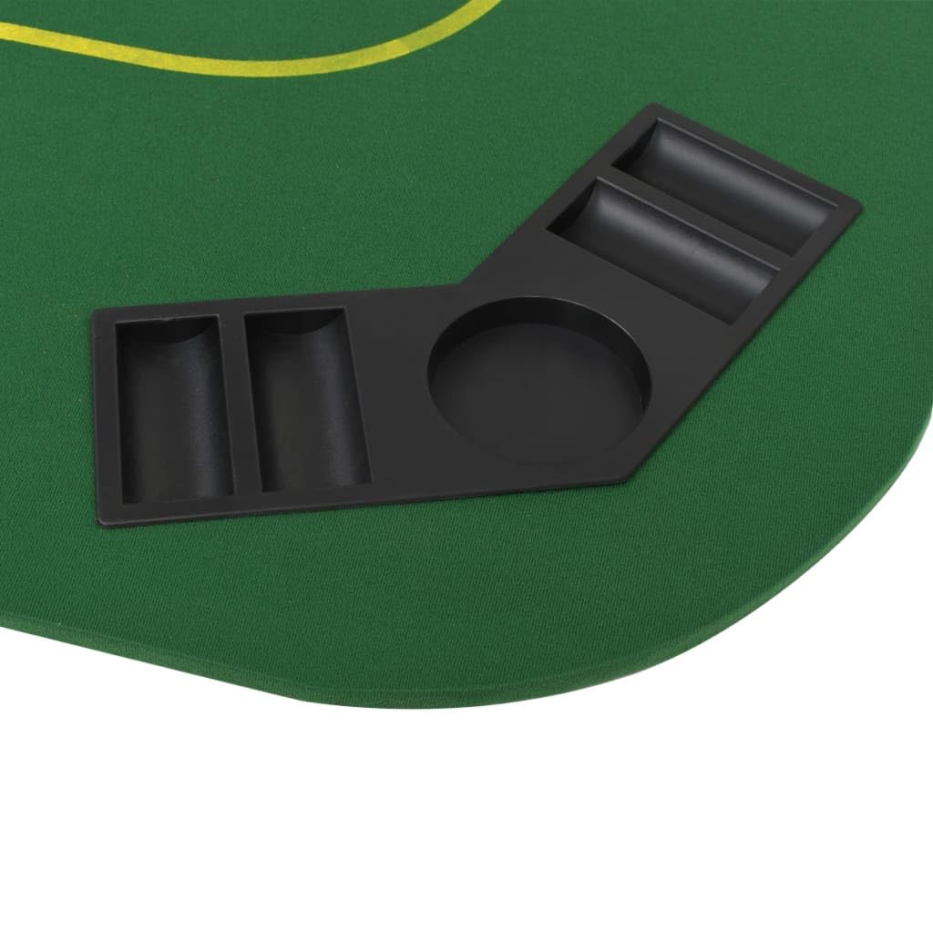 Furniture select-8-Player - Tavolo da poker pieghevole, rettangolare, 4 posti, colore: Verde