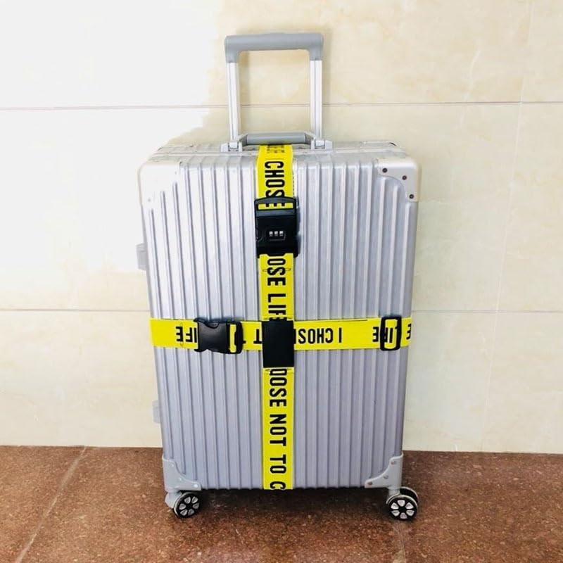 Robuste Gepäckgurte, verstellbare Gepäckgurte, Reisezubehör, verdickte Gepäckgurte, personalisierte Gepäckgurte, Kombinationsschloss, Gepäckgurte, Zubehör for Reisen, Gepäckverschluss verstellbar(Blac