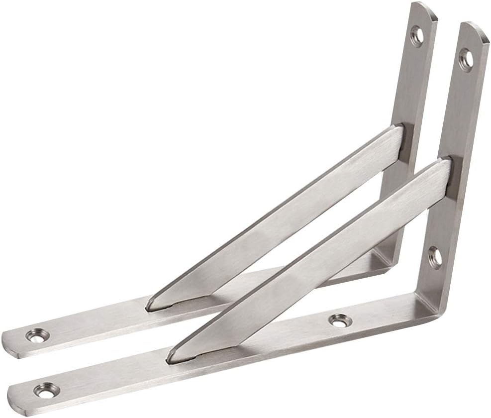 Bracket, L Bracket for Shelf,Wall Mounted Triangle Brackets Triangle Board Shelf BracketsTriangle bracket Stainless steel tripod bracket bracket shelf partition wall fixed rack right angle support fr