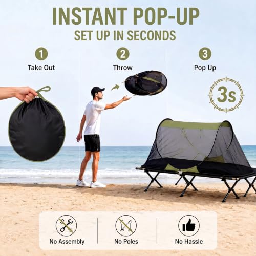 Pop up mosquitero para camping 2 personas 2 unidades miniatura 3