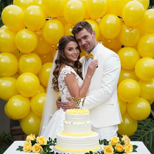 Image of Yellow Balloons Arch Kit,130pcs Light Yellow Balloons Garland