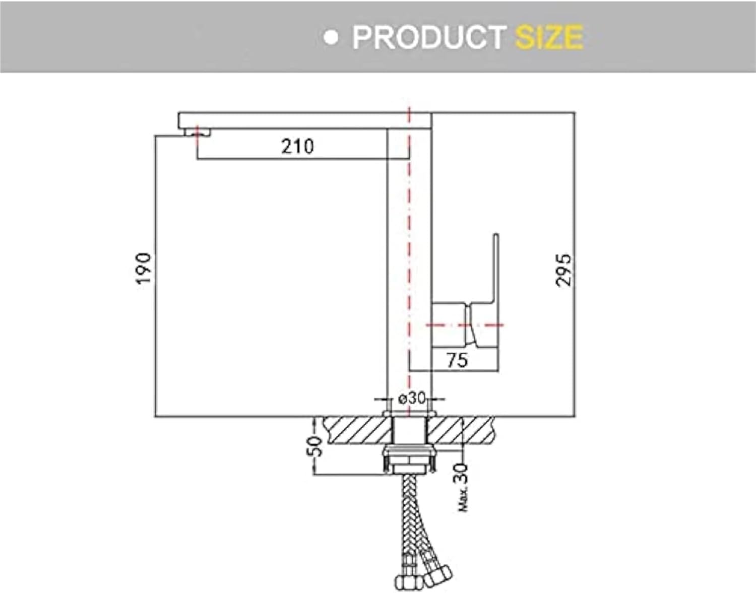 Faucet 304 Stainless Steel Single Handle Kitchen Faucet for Farmhouse Sink Rotation Commercial Bar Mixer Tap(Black) Faucet