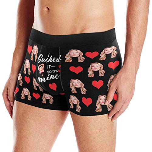 Custom Men's Funny Face I Love You Valentines Boxer Shorts Novelty Briefs Underpants Printed with Photo (XS-XXXL)3