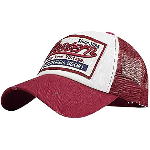 heekpek Gorras Hombre Beisbol con Visera Gorra de Rejilla Bordados de Verano Mujer Transpirable Casual Gorras Rapero Trucker Hombre Viseras Hombre Retro Cover