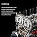 SainSmart Teching Four-Cylinder Mini Engine Build Kit, Model Engine Kit for Adults, Build Precision Full Metal Car Motor with Kids, DIY STEM Toy for Educational Activity with Electric Motors, 350+ Pcs