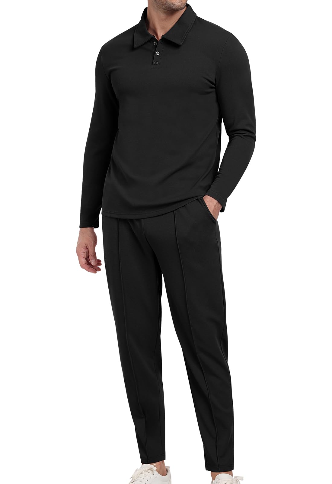 DONYKARRY Trainingspakken voor heren, 2 stuks, korte mouwen, rits, workout top en broek, set voor casual, sport, zomeroutfits, lounge, Wit, M