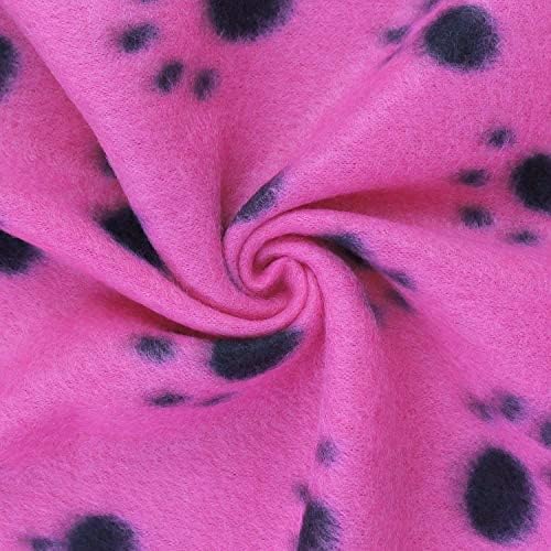 AK KYC 3 pack 40 x 28 inches Puppy Blanket Cushion Dog Cat Fleece Blankets Pet Sleep Mat Pad Bed Cover with Paw Print Kitten Soft Warm Blanket for Animals, (40in x 28in , 3 x Paw-A)